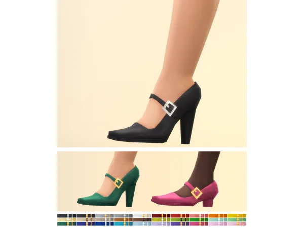 Maxis Match Shoes for Audrey (30 color) by Rusty's - The Sims 4 Custom Content