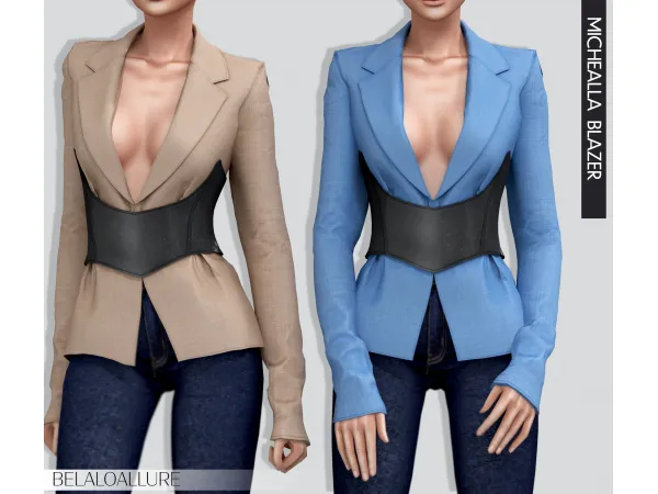 Alpha Belaloallure Aoki blazer - The Sims 4 Custom Content