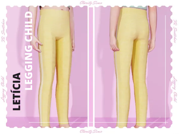 Alpha Letícia Legging Child - The Sims 4 Custom Content