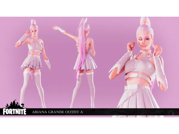 Alpha FORNITE Ariana Grande Outfit A sims by Mimoto - The Sims 4 Custom Content