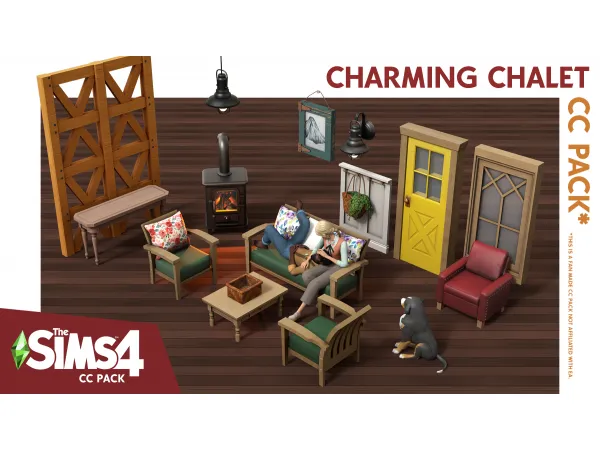 Maxis Match Charming Chalet Pack by SIXAM CC - The Sims 4 Custom Content