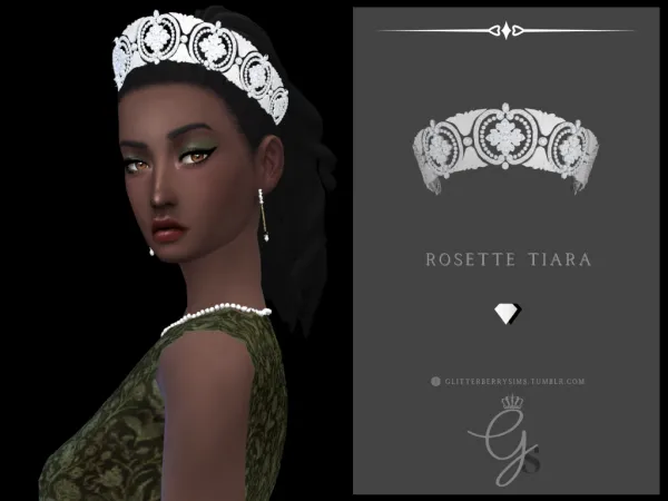 Mix Rosette Tiara by Glitterberry Sims - The Sims 4 Custom Content