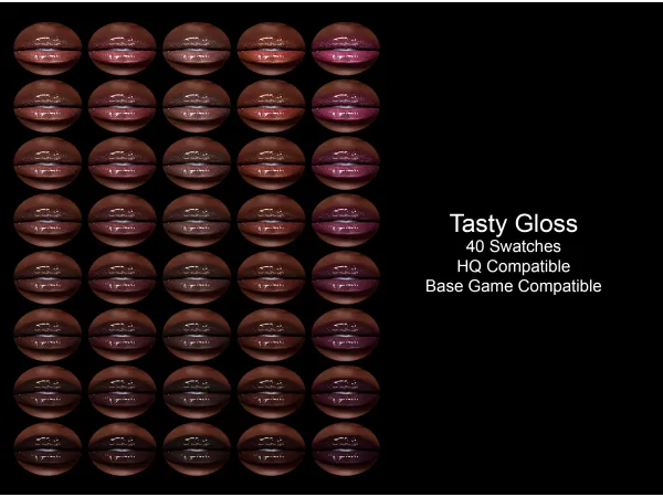 Alpha Tasty Gloss by NoNvme Studios - The Sims 4 Custom Content