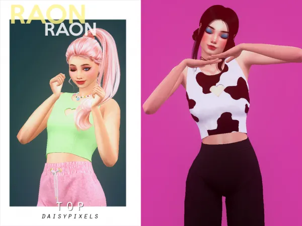 Maxis Match Raon Top ( ) - The Sims 4 Custom Content