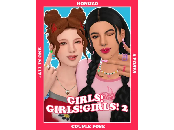 Mix GIRLS GIRLS GIRLS by miwksowp - The Sims 4 Custom Content
