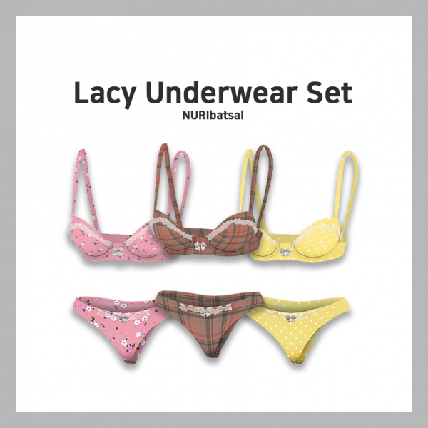 Alpha [NURI] FM lacy underwear set by simsfinds - The Sims 4 Custom Content
