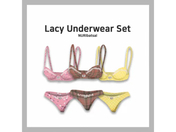 Alpha [NURI] FM lacy underwear set - The Sims 4 Custom Content