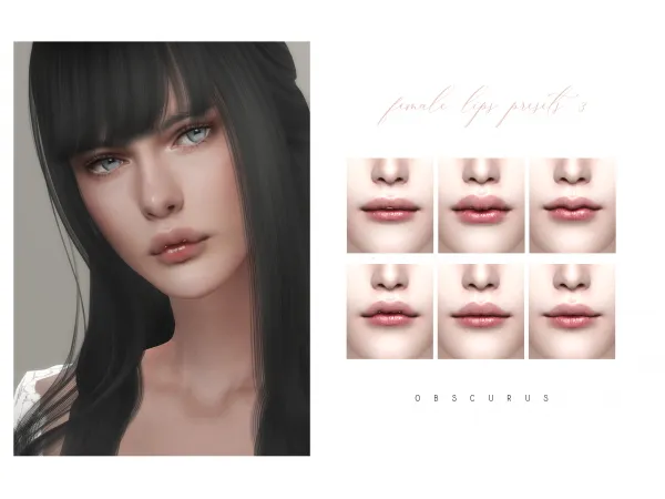 Alpha 7 LIPS PRESETS sims by obscurus - The Sims 4 Custom Content