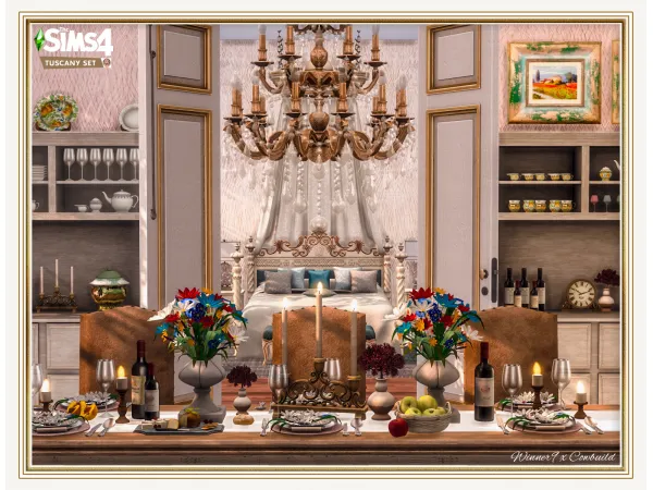 Mix Tuscany Set Part I Winner9 x Cowbuild by Winner9 - The Sims 4 Custom Content