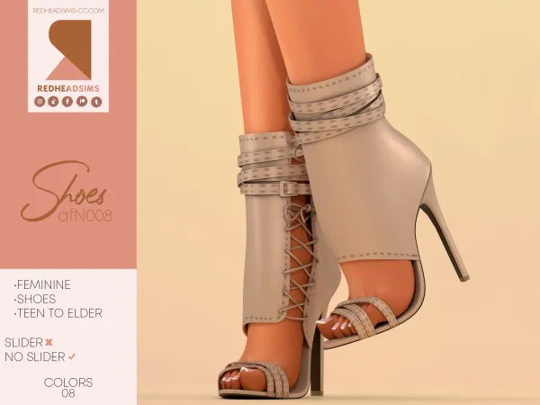 Alpha AF SHOES AFN008 - The Sims 4 Custom Content