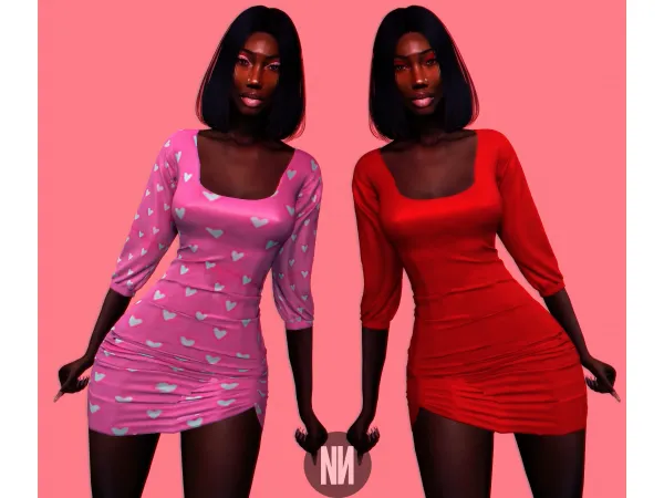 Alpha Love Day Dress - The Sims 4 Custom Content