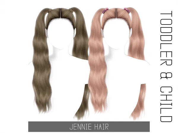 Alpha JENNIE HAIR TODDLER CHILD - The Sims 4 Custom Content