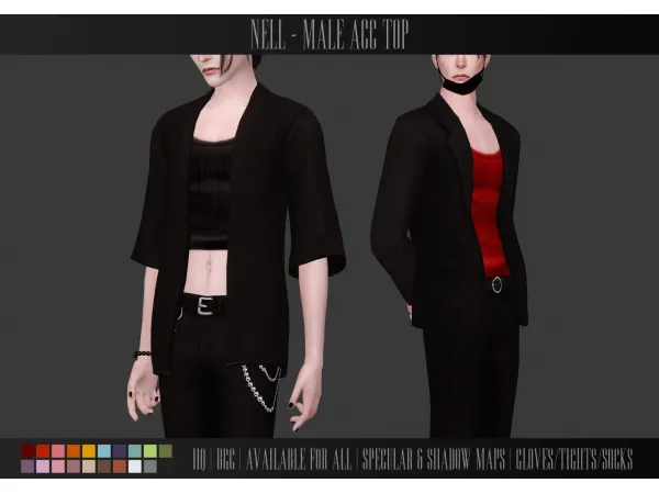 Maxis Match Male Acc Top - The Sims 4 Custom Content
