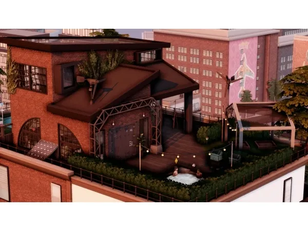 Maxis Match Industrial Penthouse - The Sims 4 Custom Content