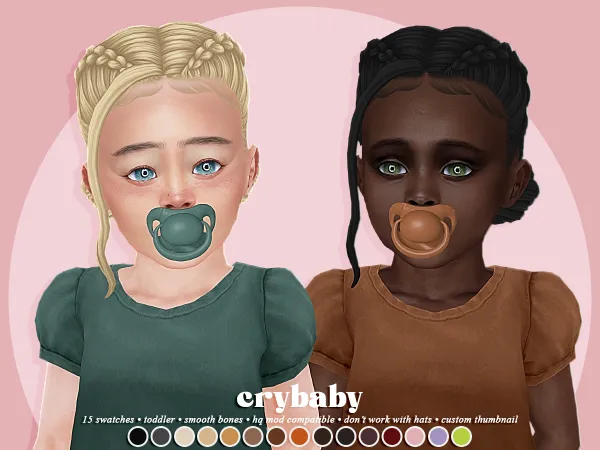 Maxis Match crybaby paris hair (dogsill) toddler f - The Sims 4 Custom Content