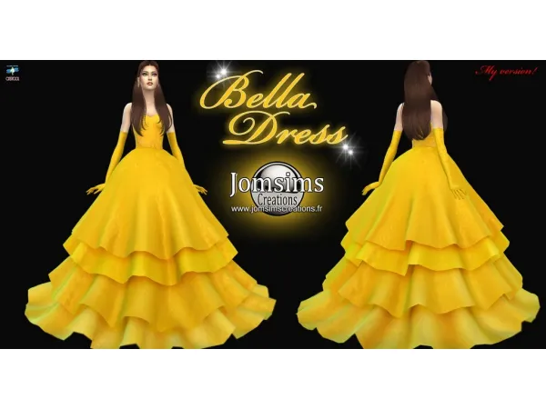 Maxis Match Bella Dress by jomsimscreations - The Sims 4 Custom Content