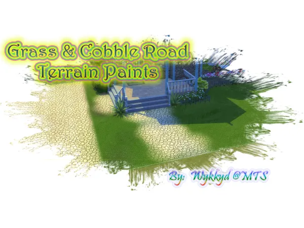 Maxis Match Grass Cobble Stones Terrain Paints by Wykkyd - The Sims 4 Custom Content