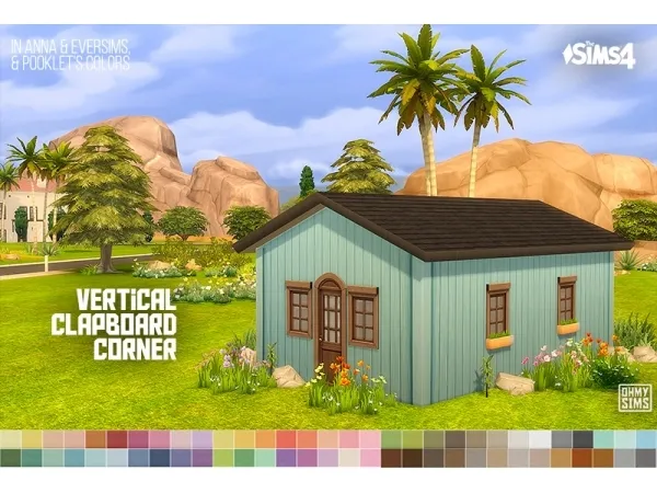 Maxis Match Horizontal and Vertical Clapboard Corners - The Sims 4 Custom Content