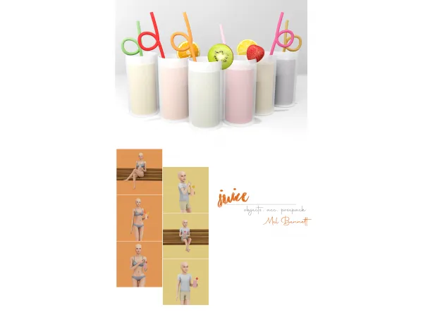 Maxis Match Juice Collection - The Sims 4 Custom Content