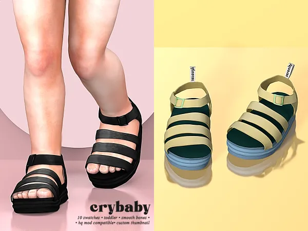 Alpha crybaby drmartens blaire sandals (serenity) toddler - The Sims 4 Custom Content