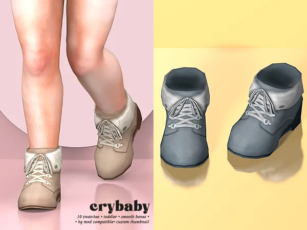 Mix crybaby aneska boots (madlen) toddler f - The Sims 4 Custom Content