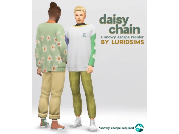 Maxis Match DAISY CHAIN a snowy escape recolor - The Sims 4 Custom Content
