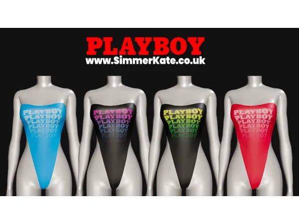 Alpha Playboy Swimsuits by simmerkatex - The Sims 4 custom content