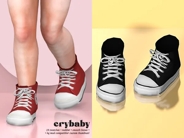 Mix crybaby converse sneakers (serenity) toddler f - The Sims 4 Custom Content