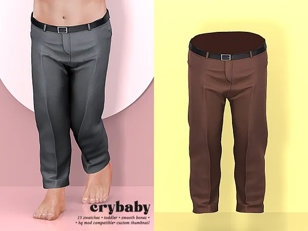 Mix crybaby sergio pants (belaloallure) toddler f - The Sims 4 Custom Content