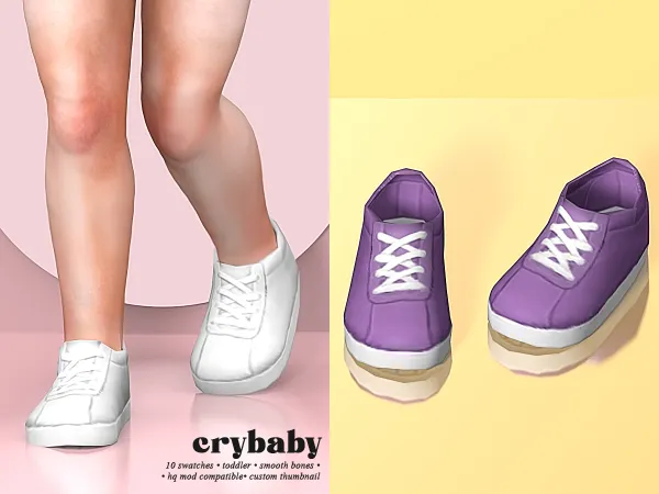 Mix crybaby basic sneakers (pleyita) toddler f - The Sims 4 Custom Content