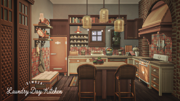 Maxis Match Laundry Day Kitchen by simsfinds - The Sims 4 Custom Content