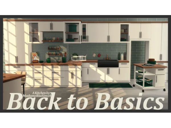 Maxis Match Back to Basics Kitchen Set (BGC) by MadameRia - The Sims 4 Custom Content