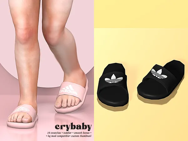 Mix crybaby sliders shoes (ean) toddler f - The Sims 4 Custom Content