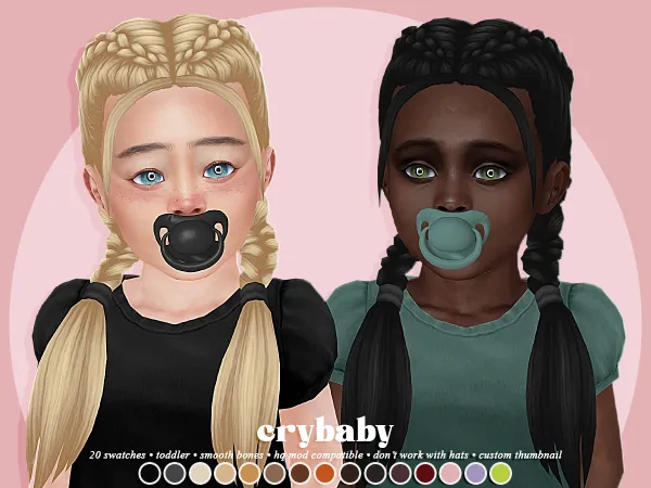 Maxis Match crybaby amira hair (axa) toddler f - The Sims 4 Custom Content