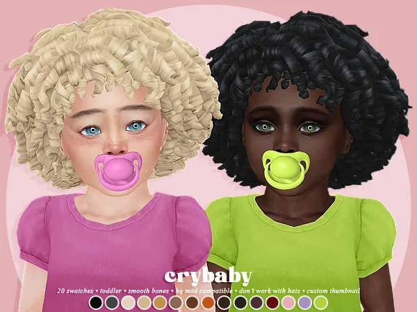 Maxis Match crybaby julia hair (axa) toddler f - The Sims 4 Custom Content