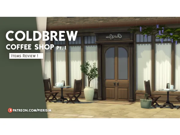 Maxis Match The COLDBREW coffeeshop pt 1 by Pierisim - The Sims 4 Custom Content