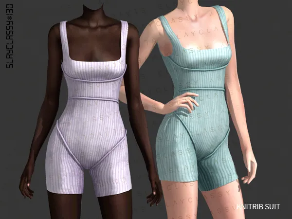 Alpha SC130 KNITRIB SUIT - The Sims 4 Custom Content
