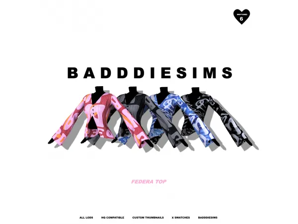 Alpha FEDERA TOP by BADDDIESIMS - The Sims 4 Custom Content
