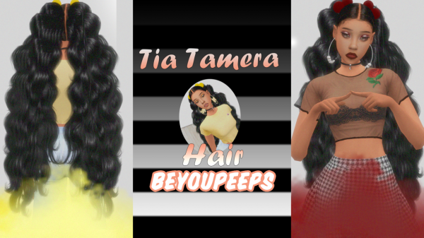 Alpha Tia Tamera Hair BeYouPeeps by simsfinds - The Sims 4 Custom Content