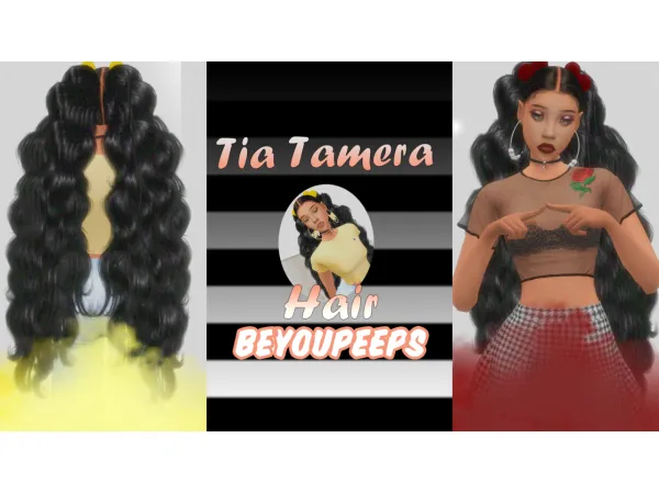 Alpha Tia Tamera Hair BeYouPeeps - The Sims 4 Custom Content