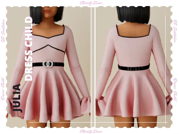 Alpha Júlia Dress Child - The Sims 4 Custom Content