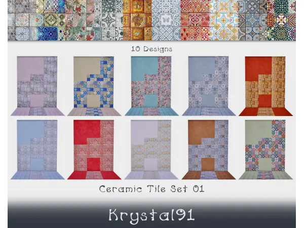 Maxis Match Ceramic Tile Set 01 - The Sims 4 Custom Content