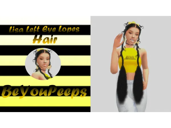 Alpha RIP LEFT EYE LEFT EYE HAIR BeYouPeeps by simsfinds - The Sims 4 Custom Content