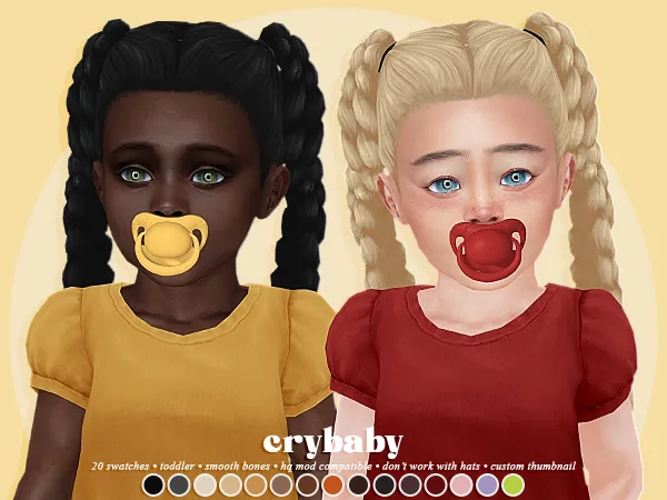 Maxis Match crybaby angel hair v2 (ah00b) toddler f - The Sims 4 Custom Content