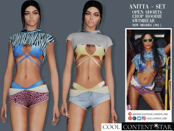 Alpha Anitta's Big Summer Set - The Sims 4 Custom Content