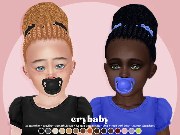 Maxis Match crybaby lolla hair flower acc (isjao) toddler f - The Sims 4 Custom Content