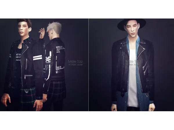 Alpha KK Rider Jacket 9Set - The Sims 4 Custom Content