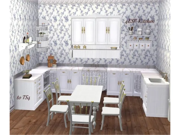 Mix 4ESF Kitchen to by Clara - The Sims 4 Custom Content
