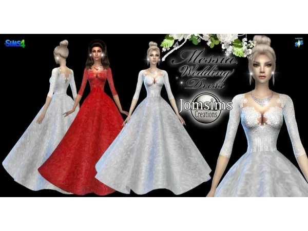 Alpha Messia robe de Mariée - The Sims 4 Custom Content