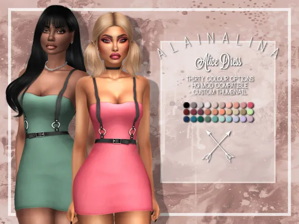 Maxis Match Alice Dress - The Sims 4 Custom Content